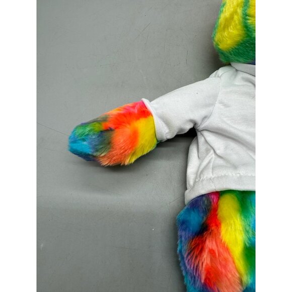 Noah's Ark kids Rainbow Plush Teddy Backpack White Shirt adjustable 16" READ NEW - Picture 7 of 13